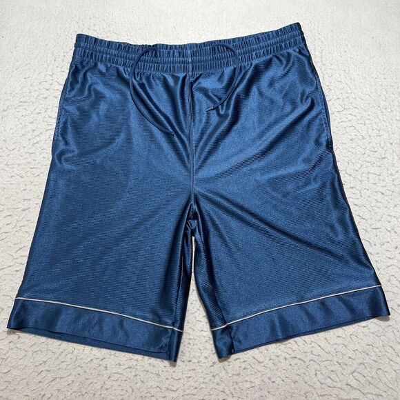 tek gear Other - Tek Gear Men's Medium Shiny Silky Athletic Drawstring Blue Shorts 10" Inseam